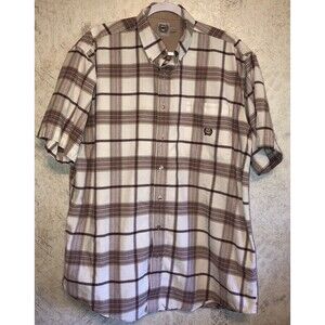 Cinch Shirt Men Large L FITS BIG READ Description Red Plaid Button